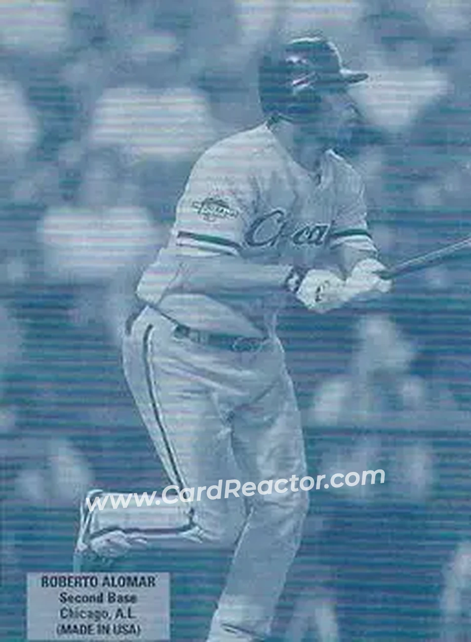 2004 Leaf - Exhibits 1925 Left Text Box Second Edition #40 - Roberto Alomar - Chicago White Sox - Front 2004 Leaf - Exhibits 1925 Left Text Box Second Edition #40 - Roberto Alomar - Chicago White Sox - Front