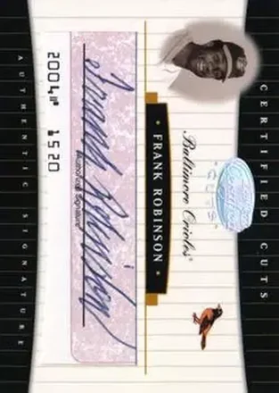 2004 Leaf Certified Cuts #CC-26 Check Signature Red Frank Robinson
