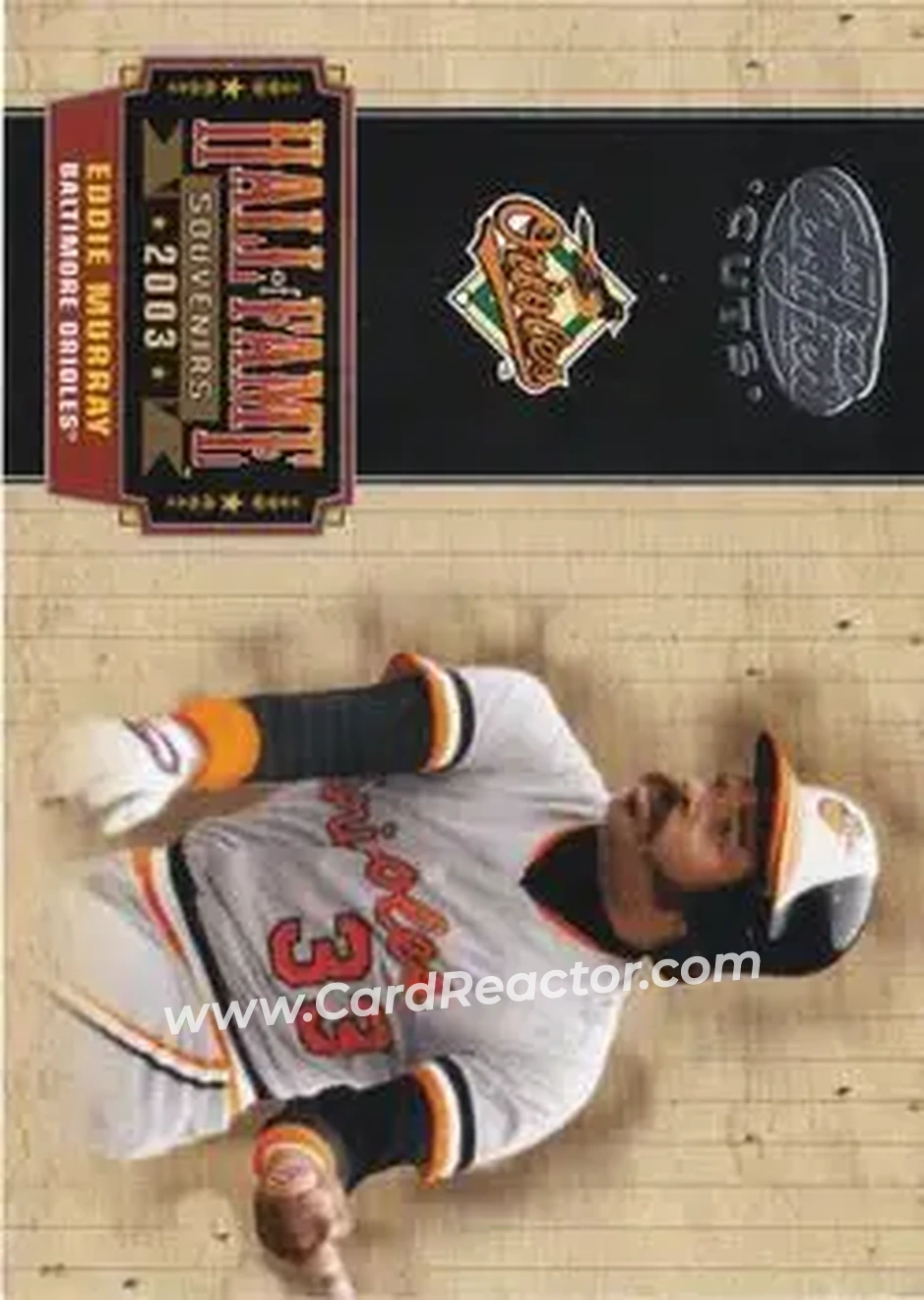 2004 Leaf Certified Cuts - Hall of Fame Souvenirs #HOF-22 - Eddie Murray - Baltimore Orioles - Front
