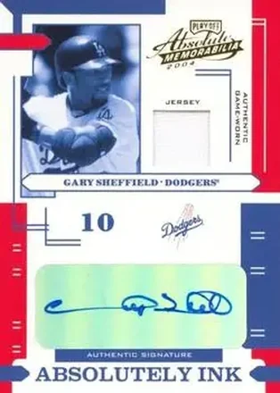 2004 Playoff Absolute Memorabilia - Absolutely Ink Material #AI-53 - Gary Sheffield - Los Angeles Dodgers