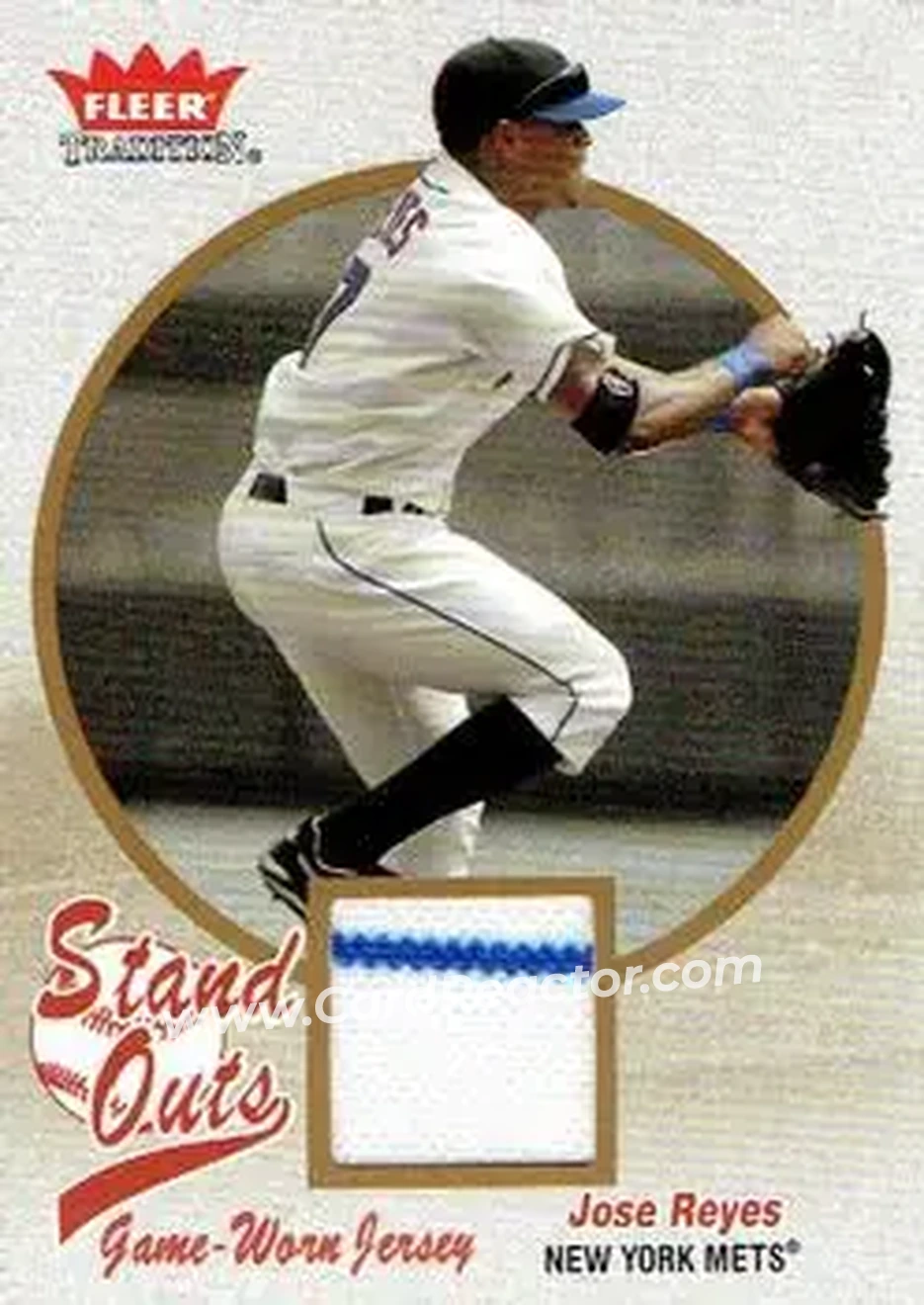 2004 Fleer Tradition - Stand Outs Game Used #SO-JR - Jose Reyes - New York Mets - Front