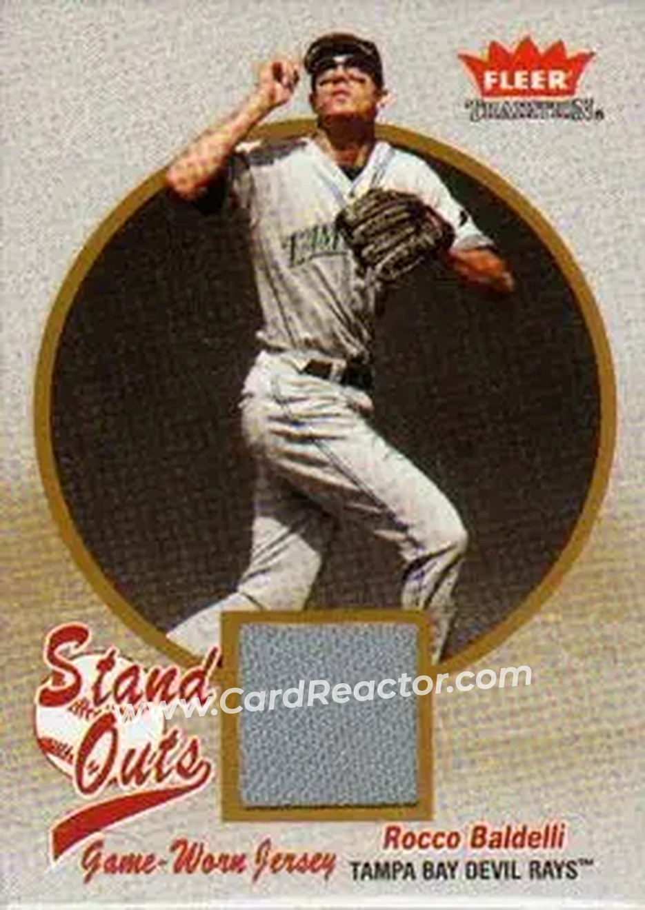 2004 Fleer Tradition - Stand Outs Game Used #SO-RB - Rocco Baldelli - Tampa Bay Devil Rays - Front