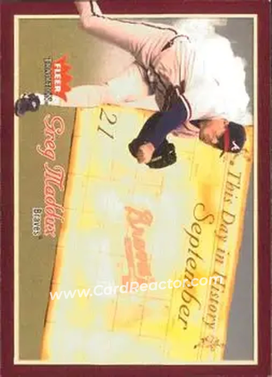 2004 Fleer Tradition - This Day in History #4TDH - Greg Maddux - Atlanta Braves - Front 2004 Fleer Tradition - This Day in History #4TDH - Greg Maddux - Atlanta Braves - Front