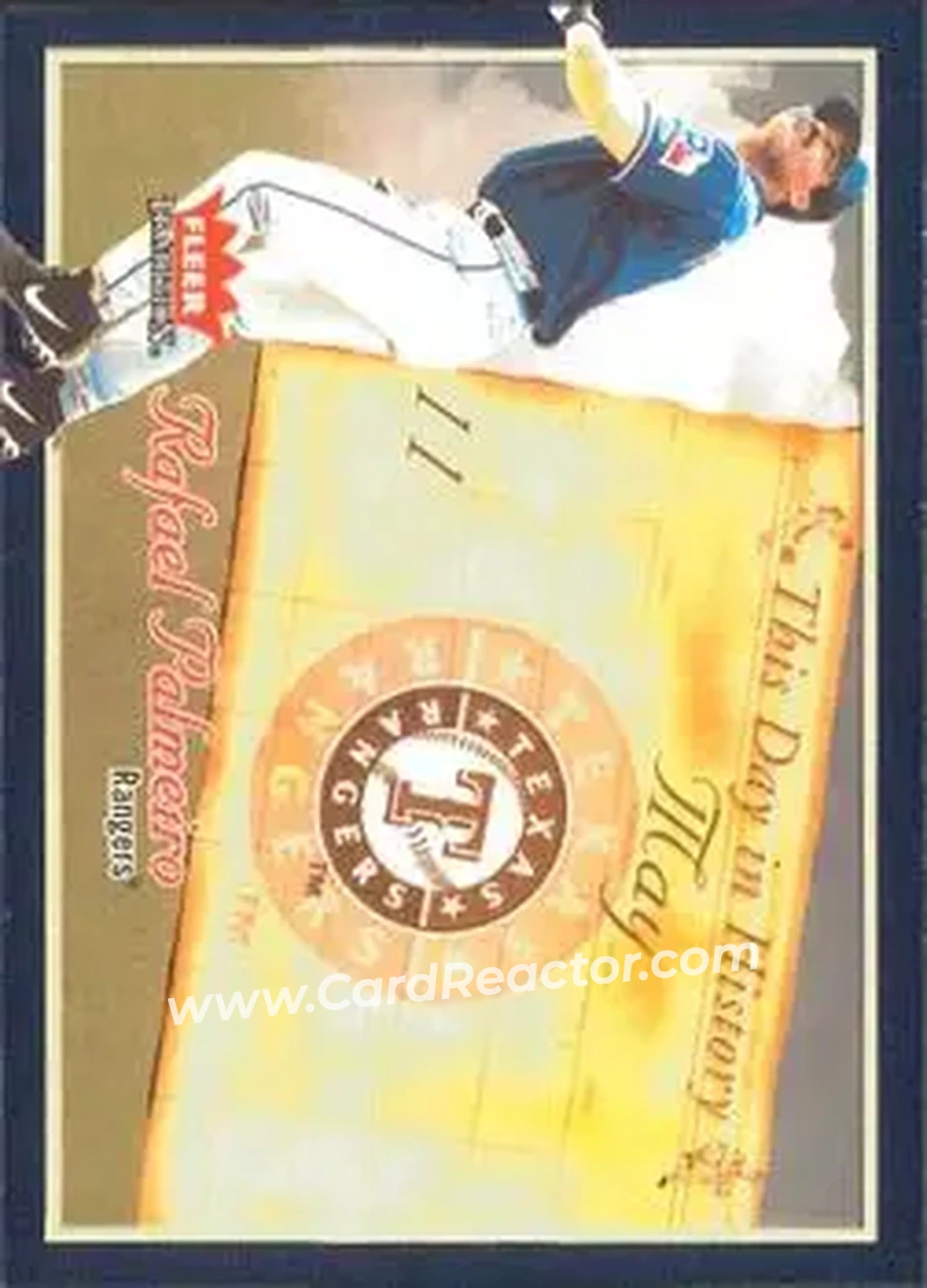 2004 Fleer Tradition - This Day in History #5TDH - Rafael Palmeiro - Texas Rangers - Front