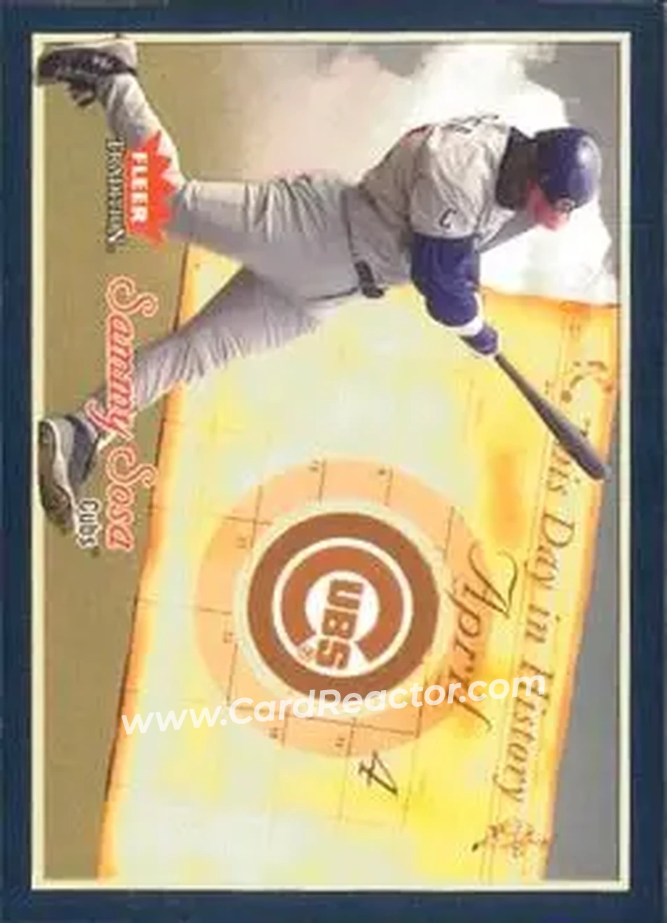 2004 Fleer Tradition - This Day in History #6TDH - Sammy Sosa - Chicago Cubs - Front