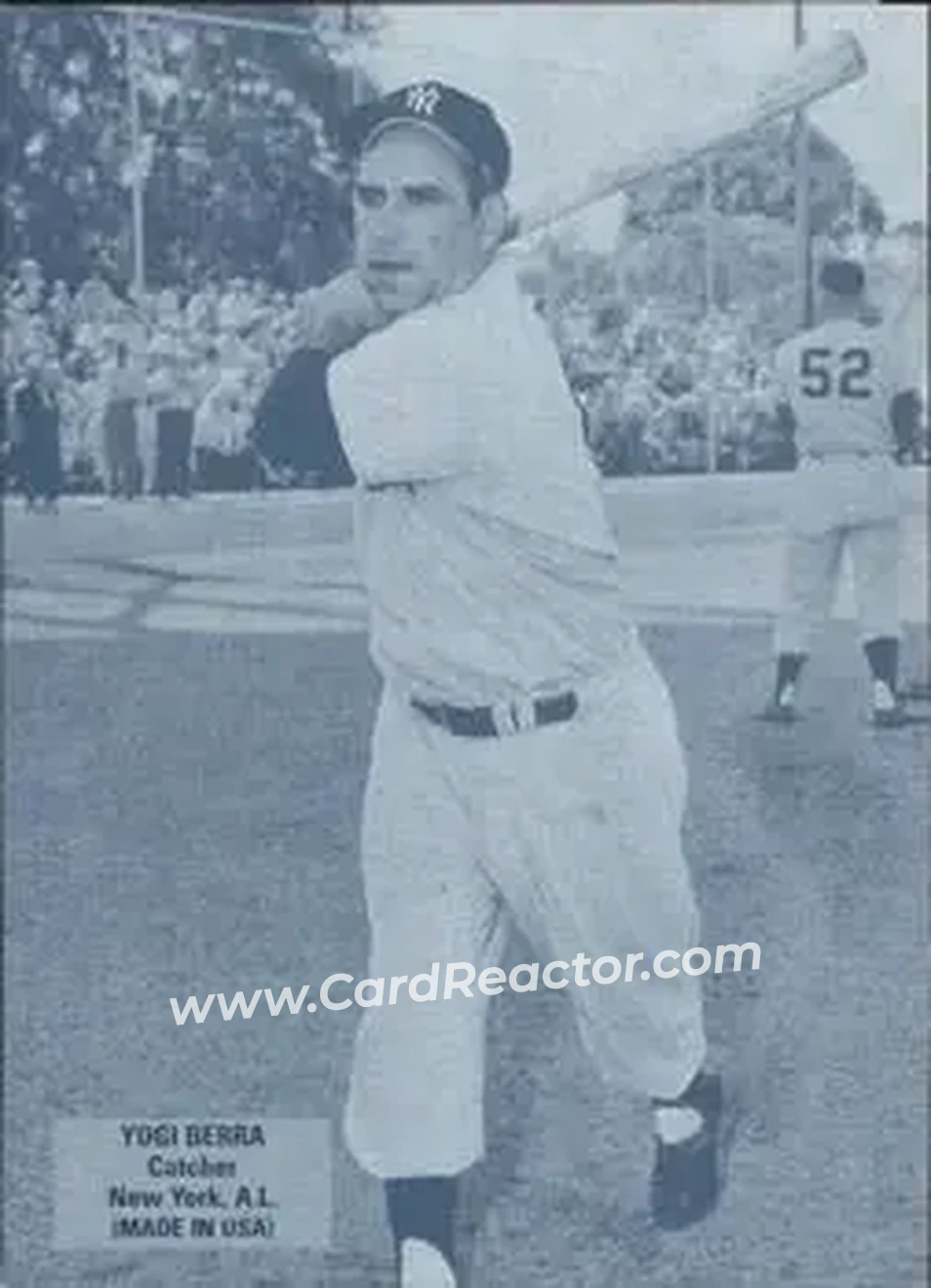 2004 Leaf - Exhibits 1925 Left Text Box Second Edition #50 - Larry "Yogi" Berra - New York Yankees - Front