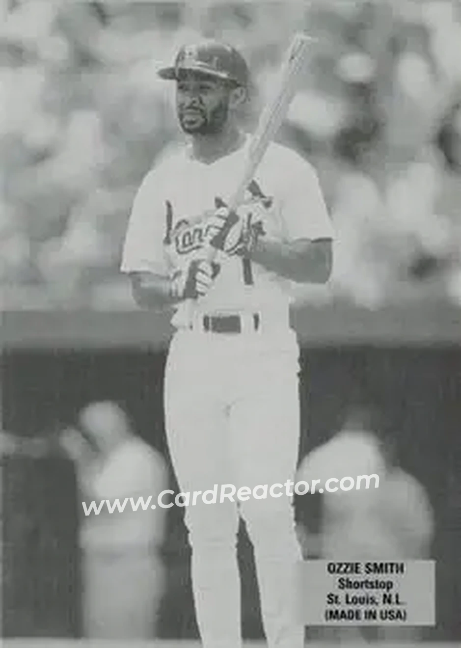 2004 Leaf - Exhibits 1925 Right Text Box #34 - Ozzie Smith - St. Louis Cardinals - Front