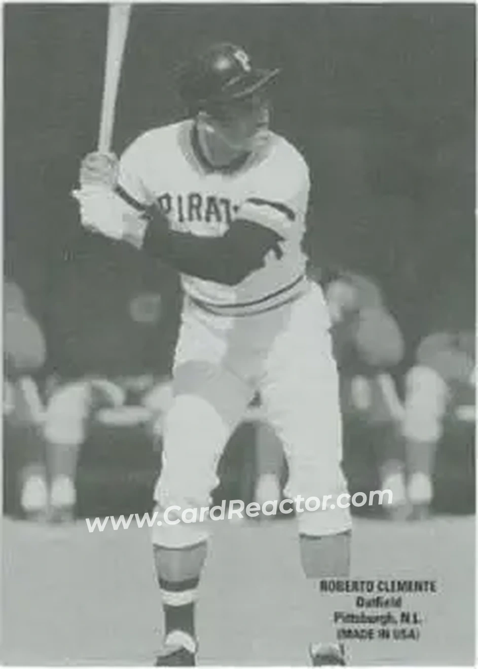 2004 Leaf - Exhibits 1925 Right Text Box #41 - Bob Clemente - Pittsburgh Pirates - Front