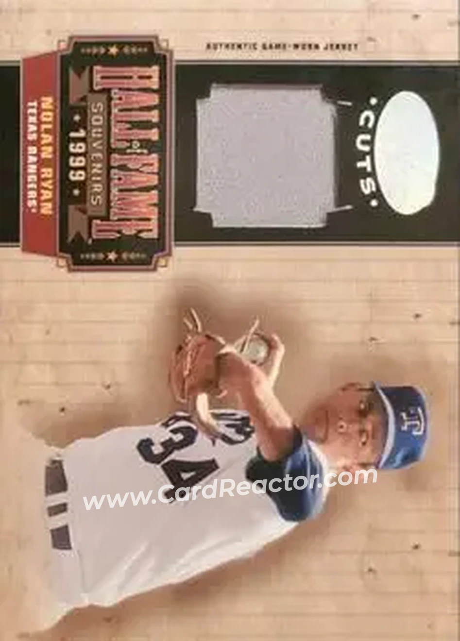 2004 Leaf Certified Cuts - Hall of Fame Souvenirs Material #HOF-3 - Nolan Ryan - Texas Rangers - Front