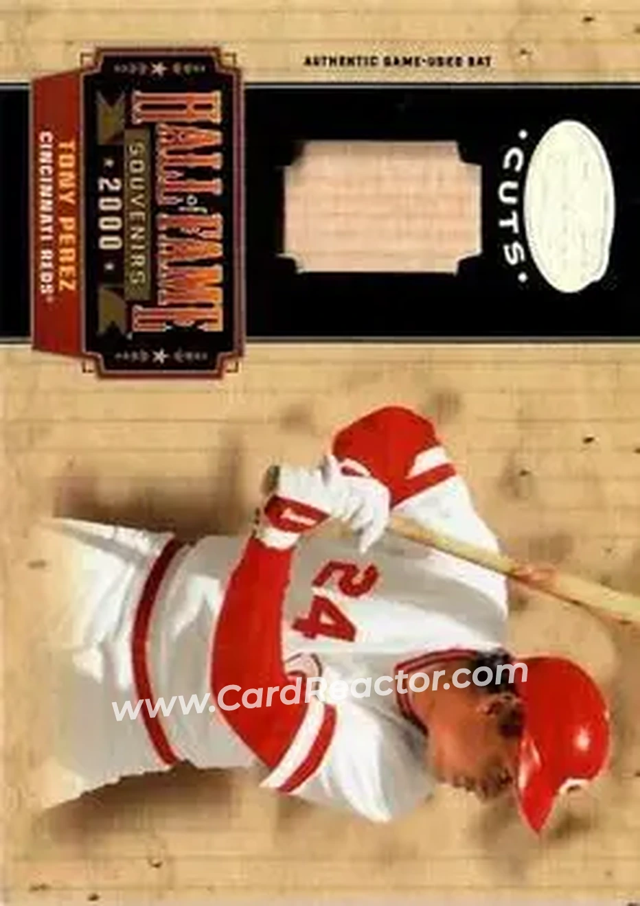 2004 Leaf Certified Cuts - Hall of Fame Souvenirs Material #HOF-16 - Tony Pérez - Cincinnati Reds - Front