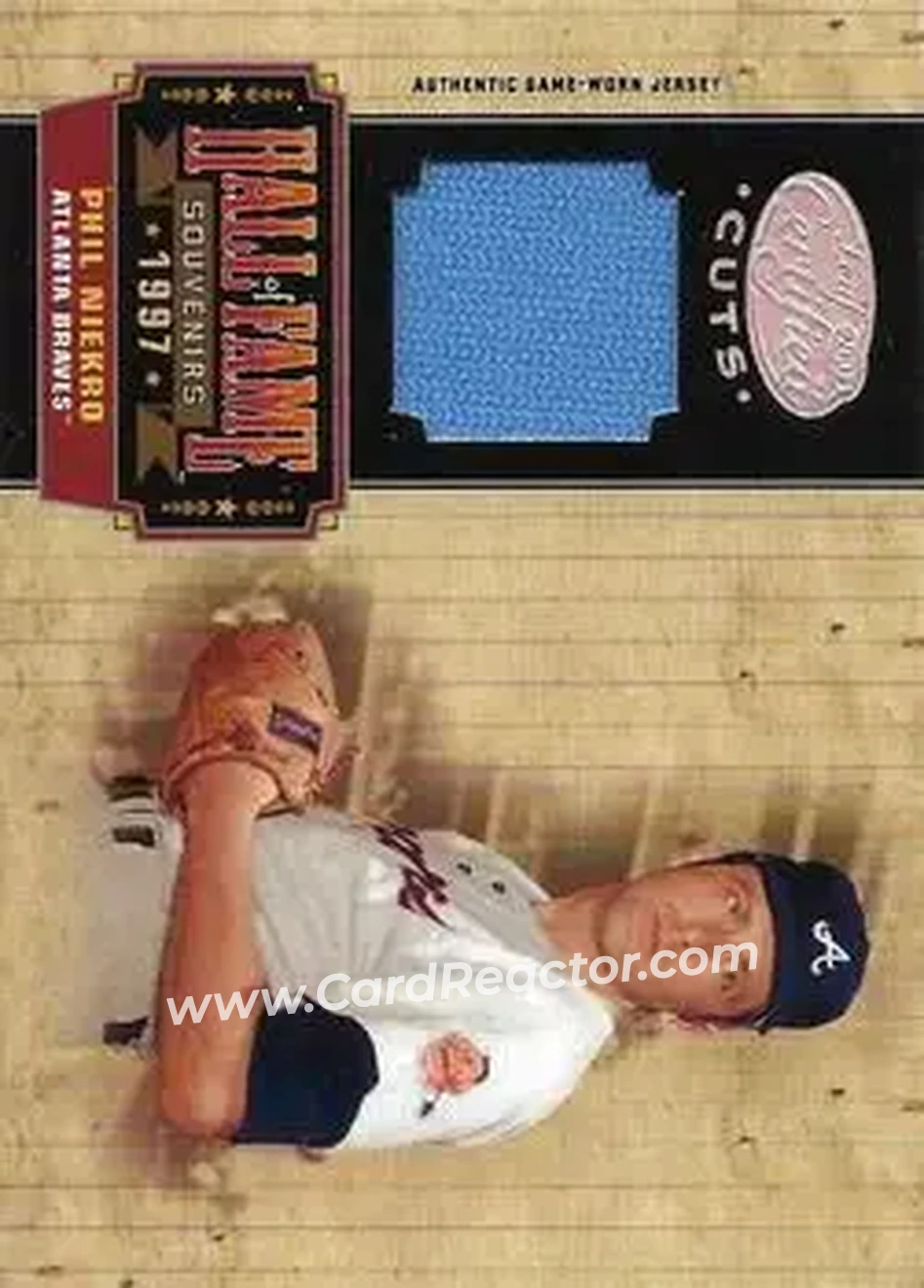 2004 Leaf Certified Cuts - Hall of Fame Souvenirs Material #HOF-37 - Phil Niekro - Atlanta Braves - Front