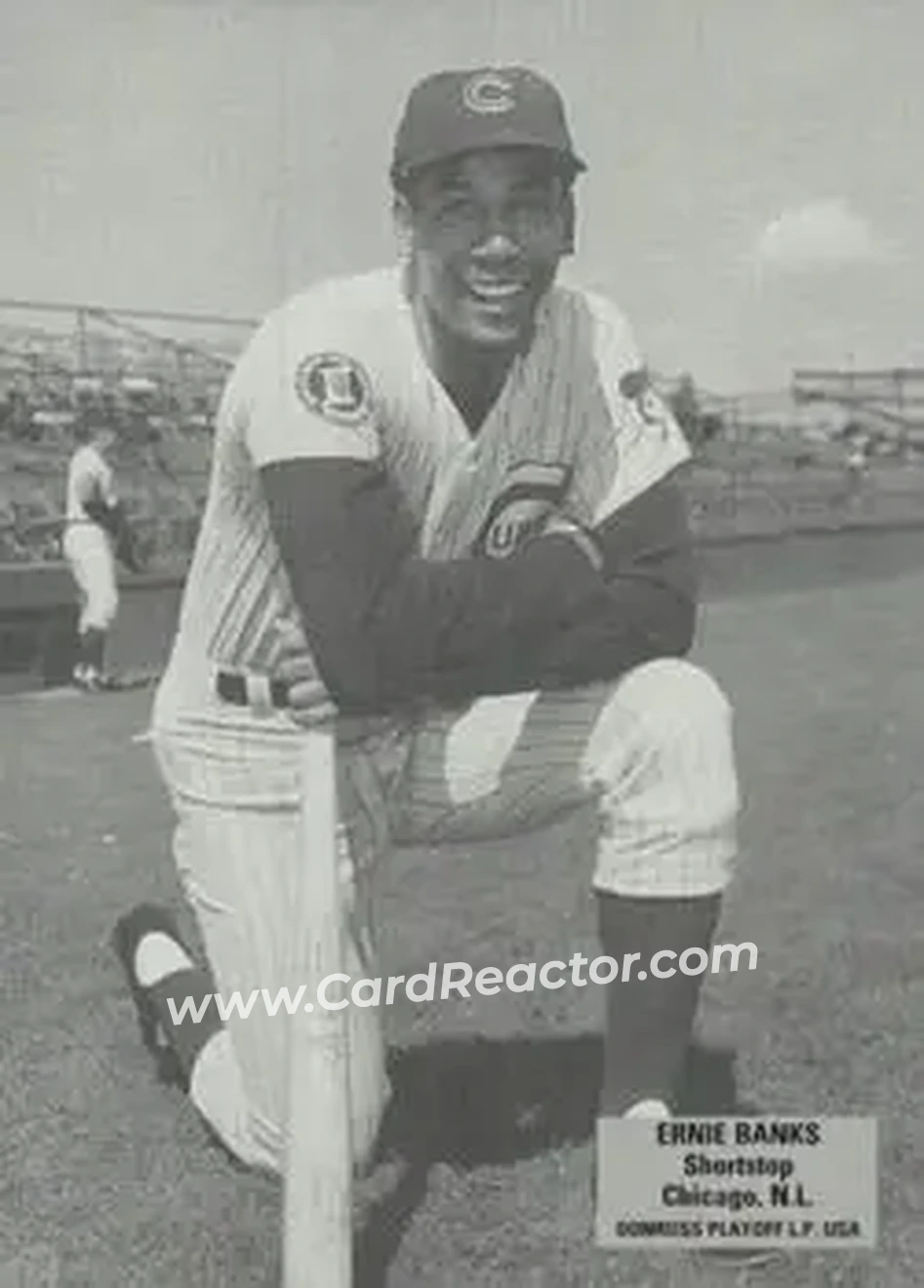 2004 Leaf - Exhibits 1926 Block Legend Donruss-Playoff #14 - Ernie Banks - Chicago Cubs - Front