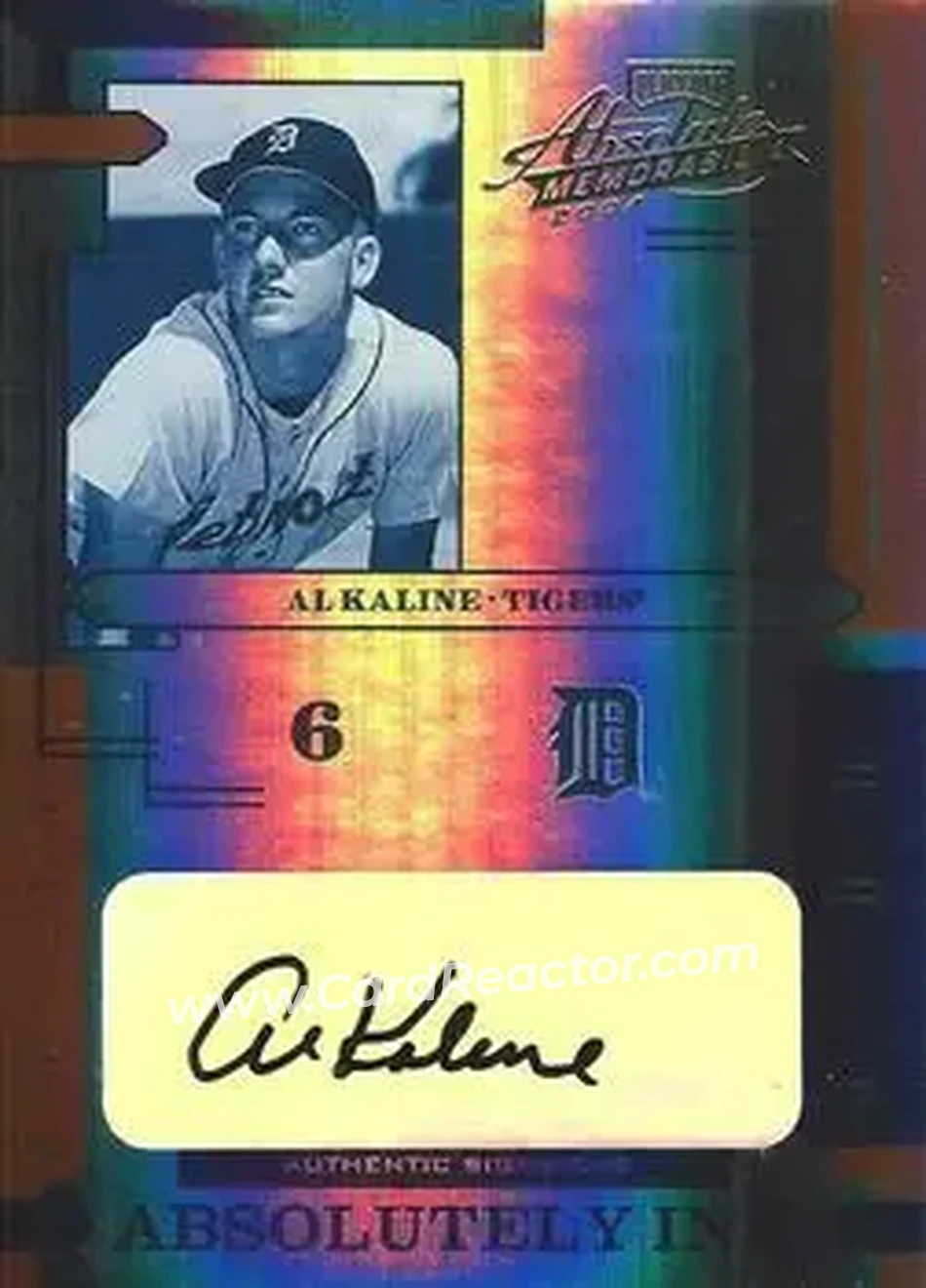 2004 Playoff Absolute Memorabilia - Absolutely Ink Spectrum #AI-2 - Al Kaline - Detroit Tigers - Front 2004 Playoff Absolute Memorabilia - Absolutely Ink Spectrum #AI-2 - Al Kaline - Detroit Tigers - Front