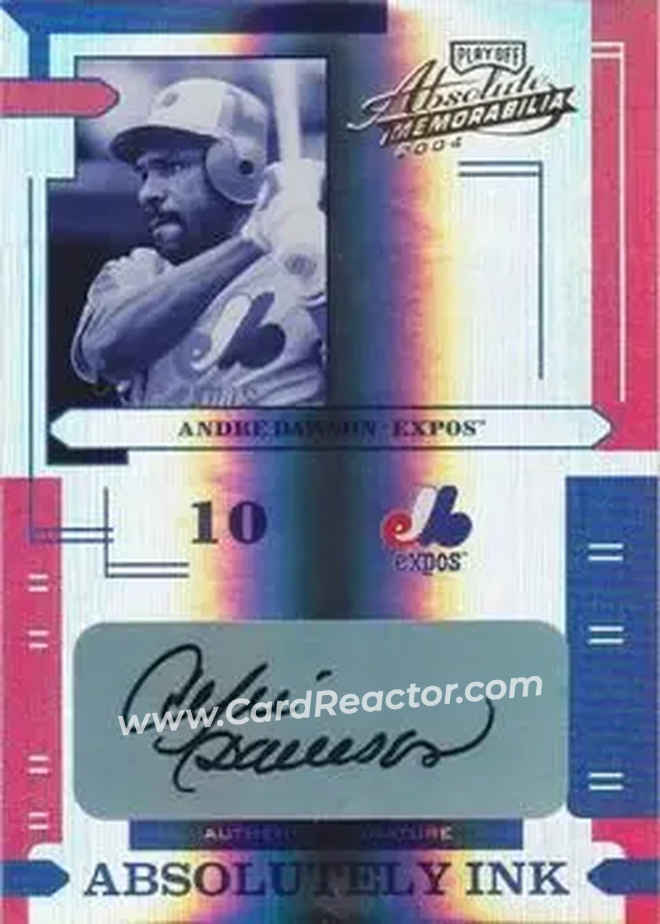 2004 Playoff Absolute Memorabilia - Absolutely Ink Spectrum #AI-7 - Andre Dawson - Montreal Expos - Front