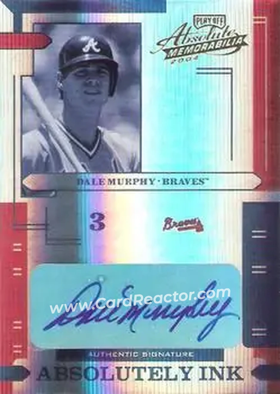 2004 Playoff Absolute Memorabilia - Absolutely Ink Spectrum #AI-33 - Dale Murphy - Atlanta Braves - Front