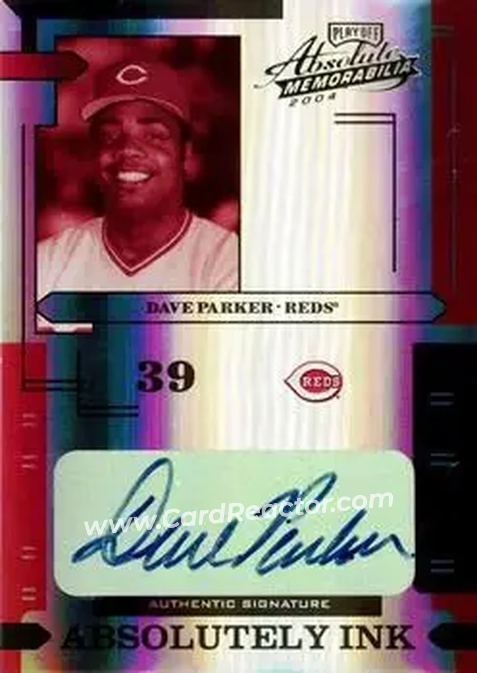 2004 Playoff Absolute Memorabilia - Absolutely Ink Spectrum #AI-36 - Dave Parker - Cincinnati Reds - Front