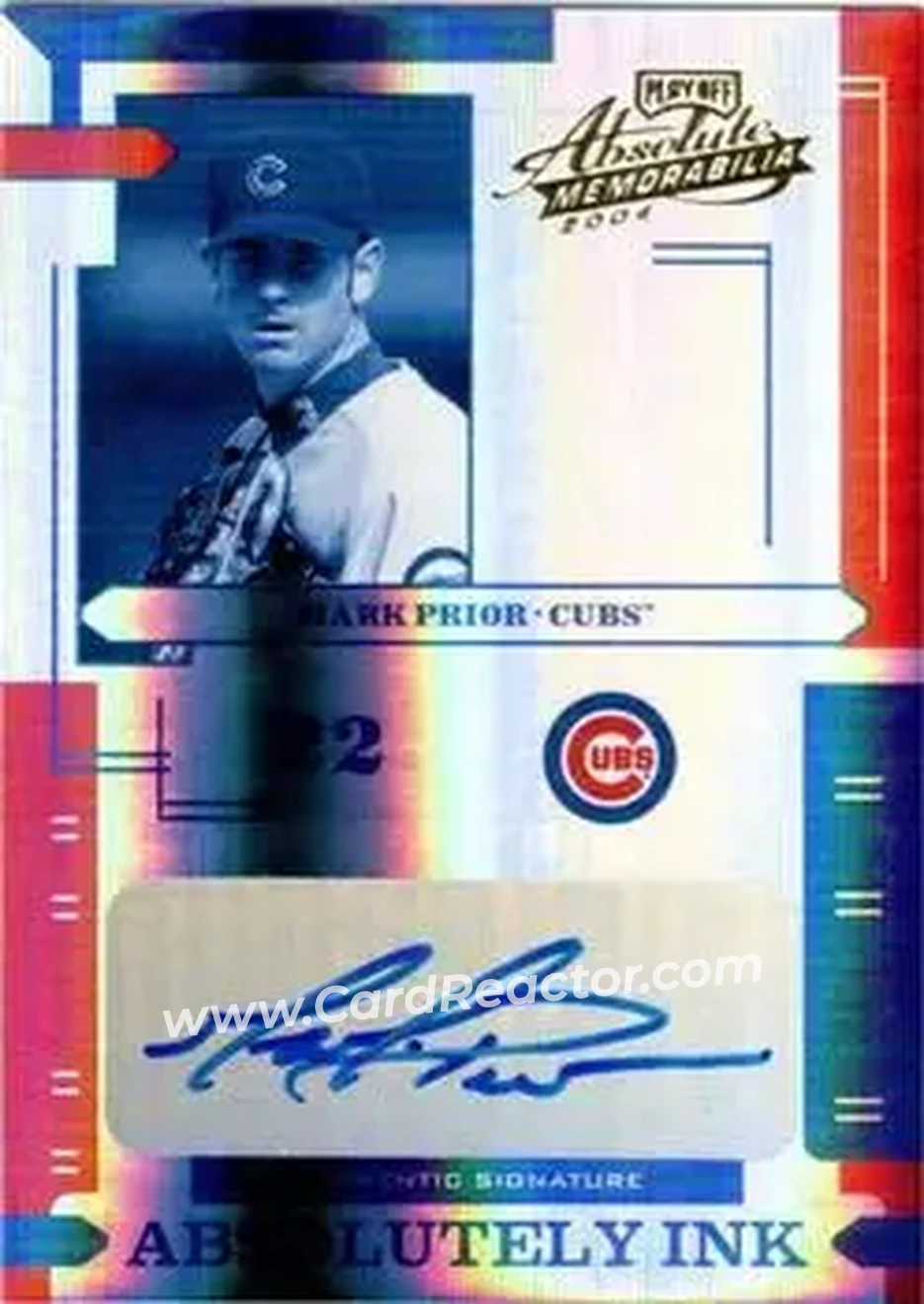 2004 Playoff Absolute Memorabilia - Absolutely Ink Spectrum #AI-83 - Mark Prior - Chicago Cubs - Front