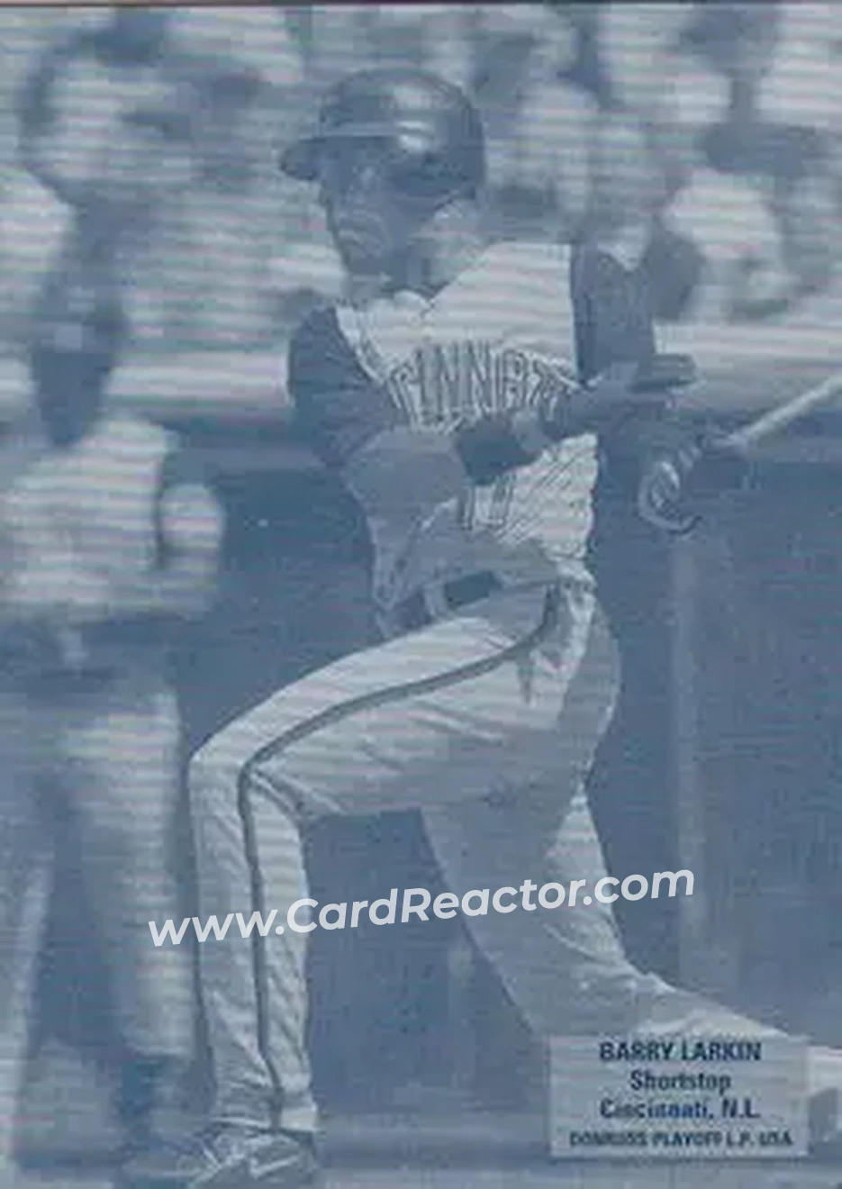 2004 Leaf - Exhibits 1926 Block Legend Donruss-Playoff Second Edition #7 - Barry Larkin - Cincinnati Reds - Front 2004 Leaf - Exhibits 1926 Block Legend Donruss-Playoff Second Edition #7 - Barry Larkin - Cincinnati Reds - Front