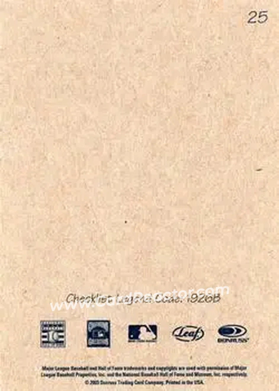 2004 Leaf - Exhibits 1926 Block Legend Second Edition #25 - Kirby Puckett - Minnesota Twins - Back