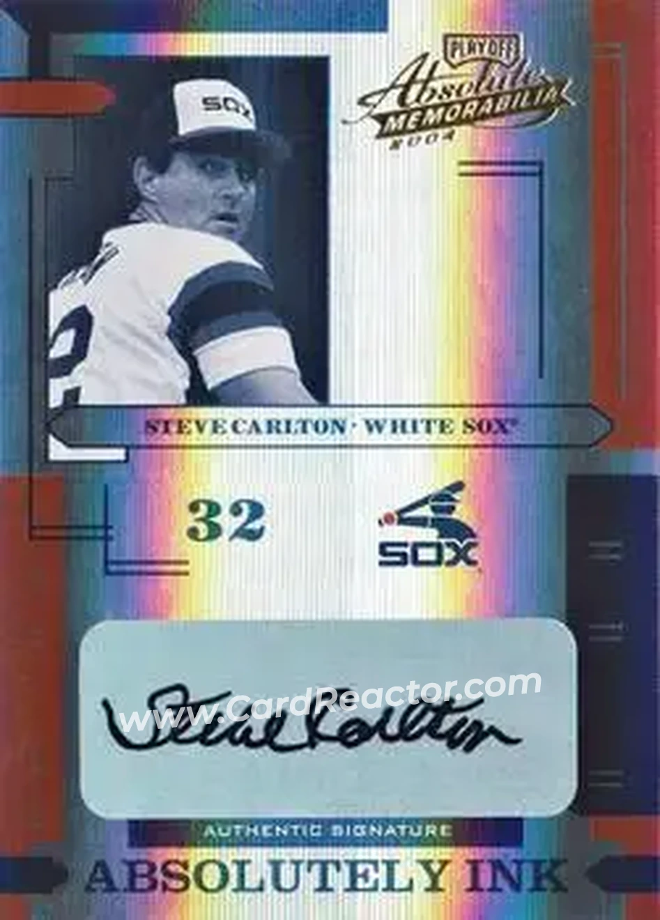 2004 Playoff Absolute Memorabilia - Absolutely Ink Spectrum #AI-114 - Steve Carlton - Chicago White Sox - Front