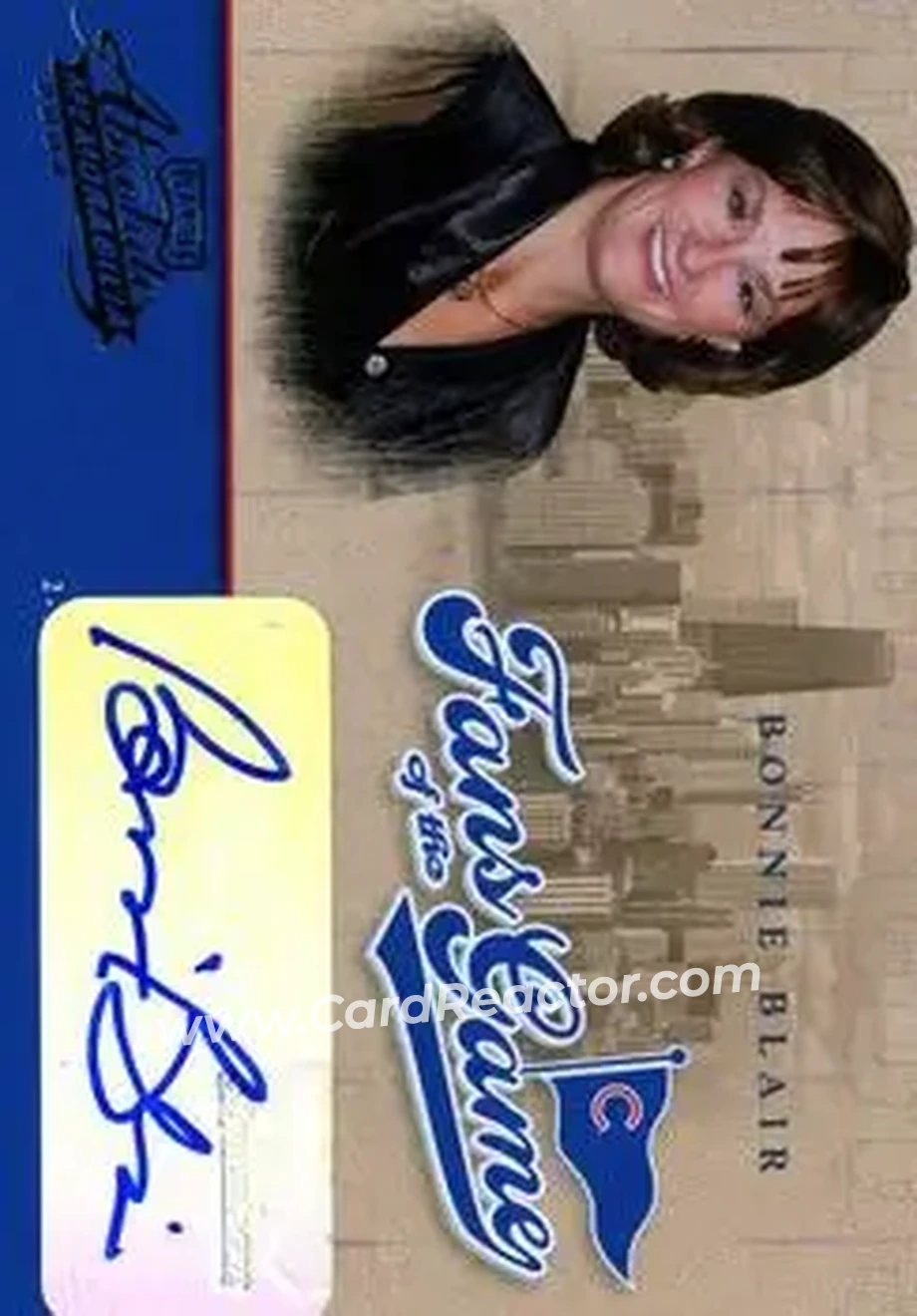 2004 Playoff Absolute Memorabilia - Fans of the Game Autographs #253FG-3 - Bonnie Blair - Chicago Cubs - Front