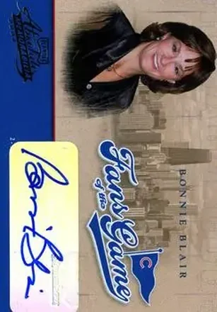 2004 Playoff Absolute Memorabilia - Fans of the Game Autographs #253FG-3 - Bonnie Blair - Chicago Cubs