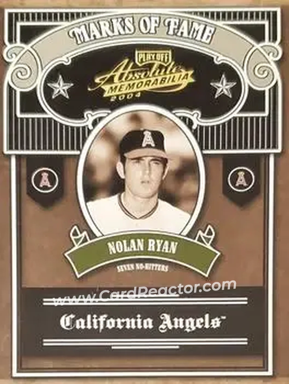 2004 Playoff Absolute Memorabilia - Marks of Fame #MOF-1 - Nolan Ryan - California Angels - Front