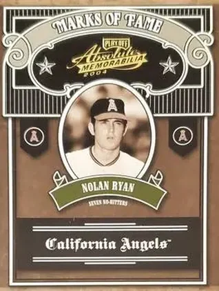 2004 Playoff Absolute Memorabilia - Marks of Fame #MOF-1 - Nolan Ryan - California Angels