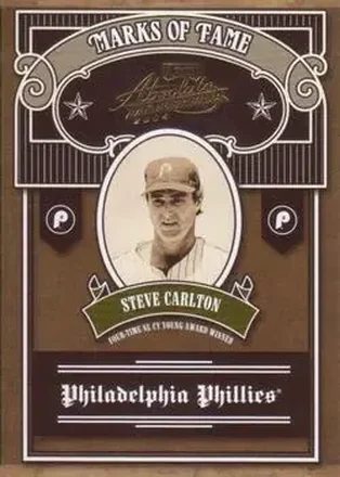2004 Playoff Absolute Memorabilia - Marks of Fame #MOF-7 - Steve Carlton - Philadelphia Phillies