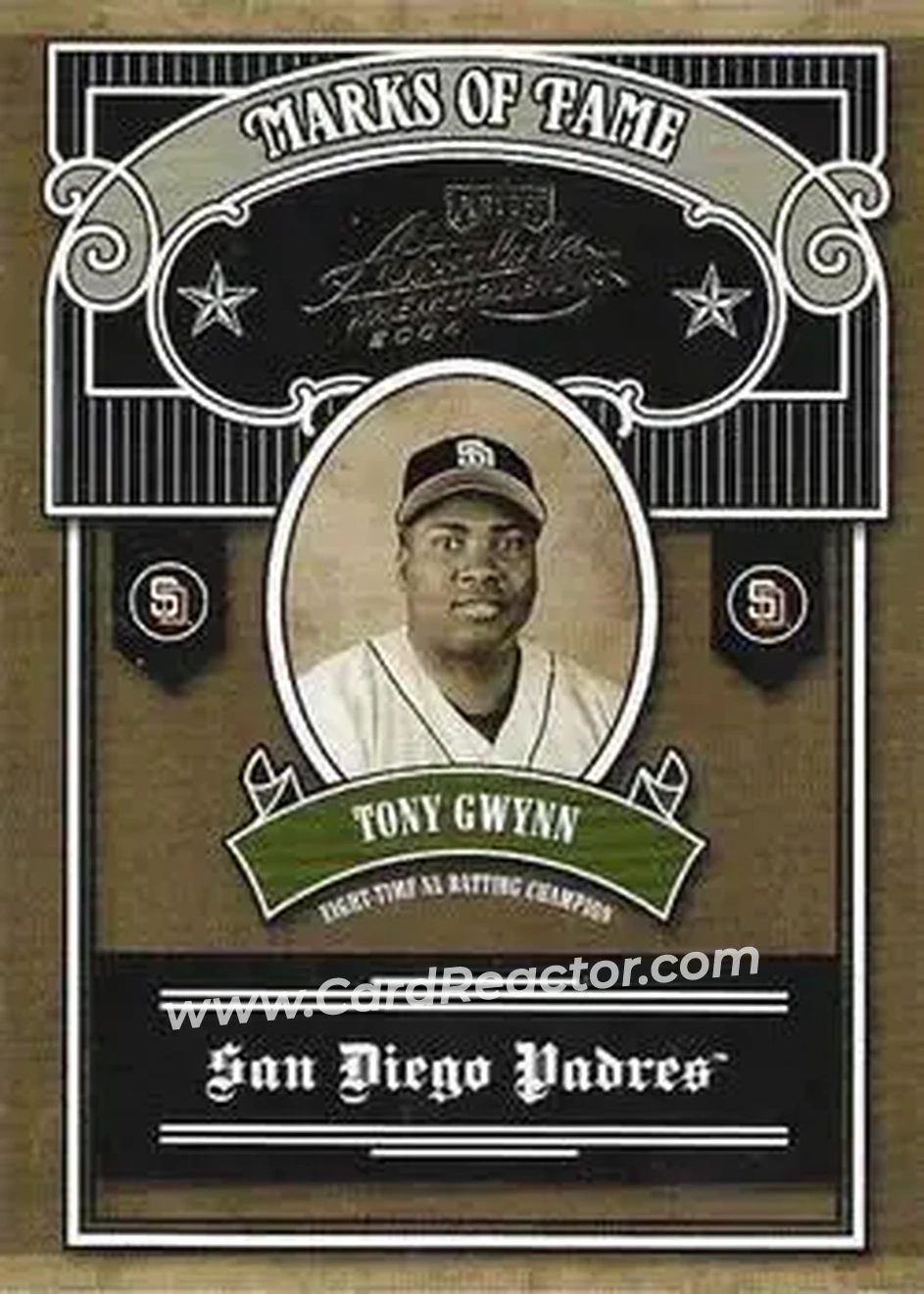 2004 Playoff Absolute Memorabilia - Marks of Fame #MOF-8 - Tony Gwynn - San Diego Padres - Front
