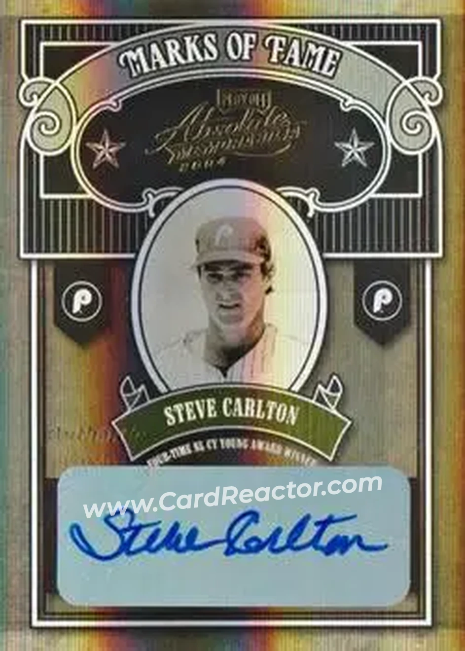2004 Playoff Absolute Memorabilia - Marks of Fame Signature Spectrum #MOF-7 - Steve Carlton - Philadelphia Phillies - Front