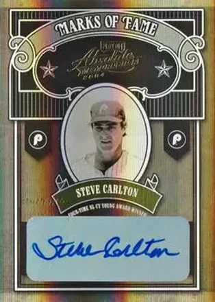 2004 Playoff Absolute Memorabilia - Marks of Fame Signature Spectrum #MOF-7 - Steve Carlton - Philadelphia Phillies