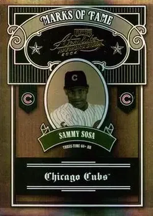 2004 Playoff Absolute Memorabilia - Marks of Fame Spectrum #MOF-5 - Sammy Sosa - Chicago Cubs