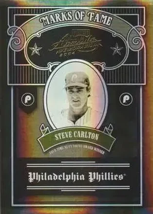 2004 Playoff Absolute Memorabilia - Marks of Fame Spectrum #MOF-7 - Steve Carlton - Philadelphia Phillies