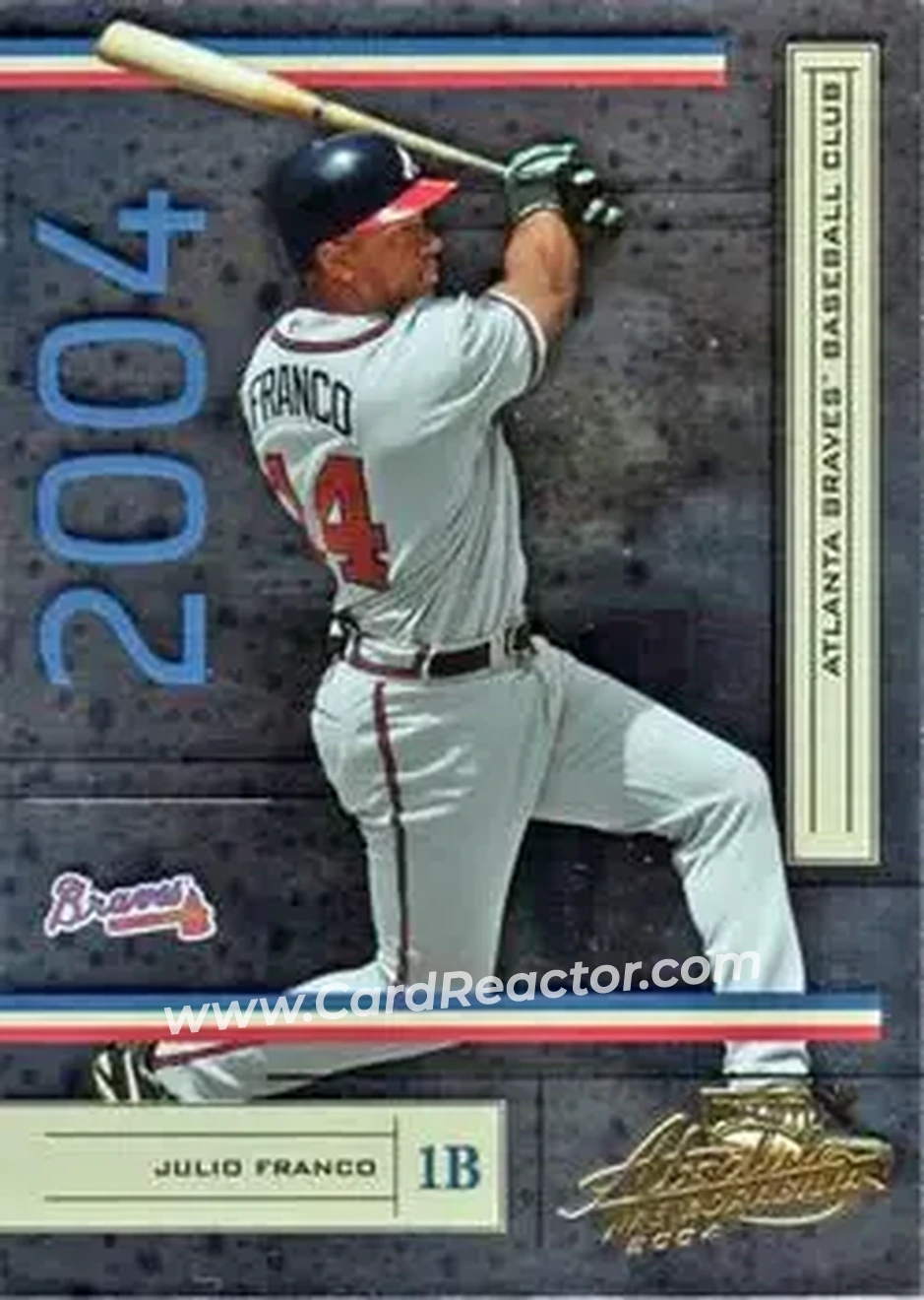2004 Playoff Absolute Memorabilia - Retail #22 - Julio Franco - Atlanta Braves - Front
