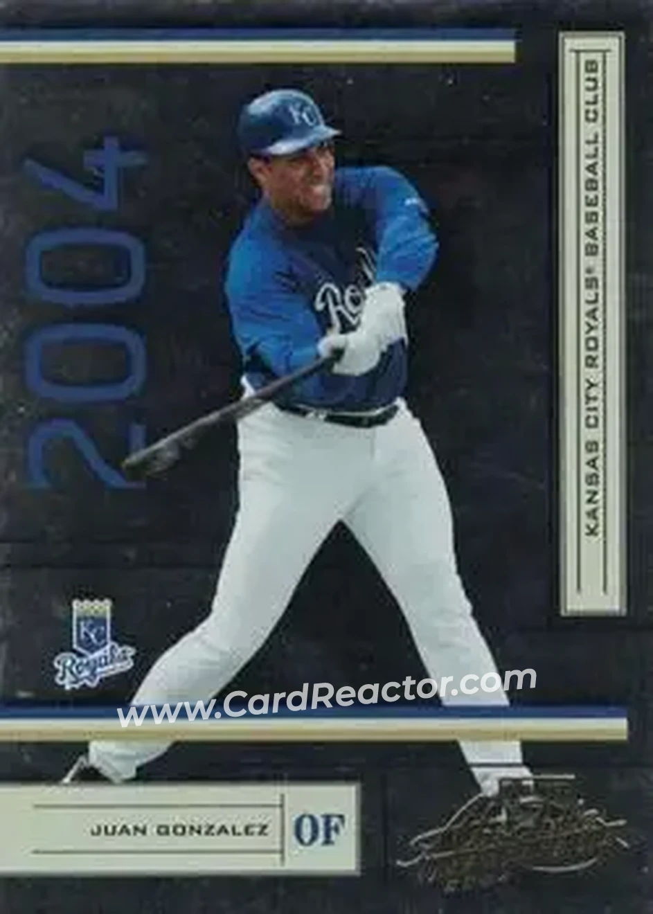 2004 Playoff Absolute Memorabilia - Retail #95 - Juan Gonzalez - Kansas City Royals - Front