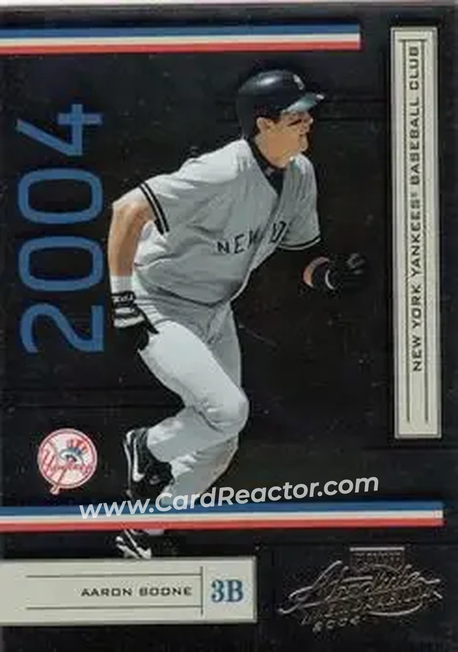2004 Playoff Absolute Memorabilia - Retail #134 - Aaron Boone - New York Yankees - Front 2004 Playoff Absolute Memorabilia - Retail #134 - Aaron Boone - New York Yankees - Front