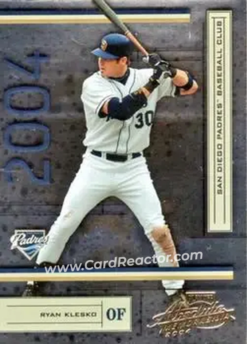 2004 Playoff Absolute Memorabilia - Retail #166 - Ryan Klesko - San Diego Padres - Front 2004 Playoff Absolute Memorabilia - Retail #166 - Ryan Klesko - San Diego Padres - Front