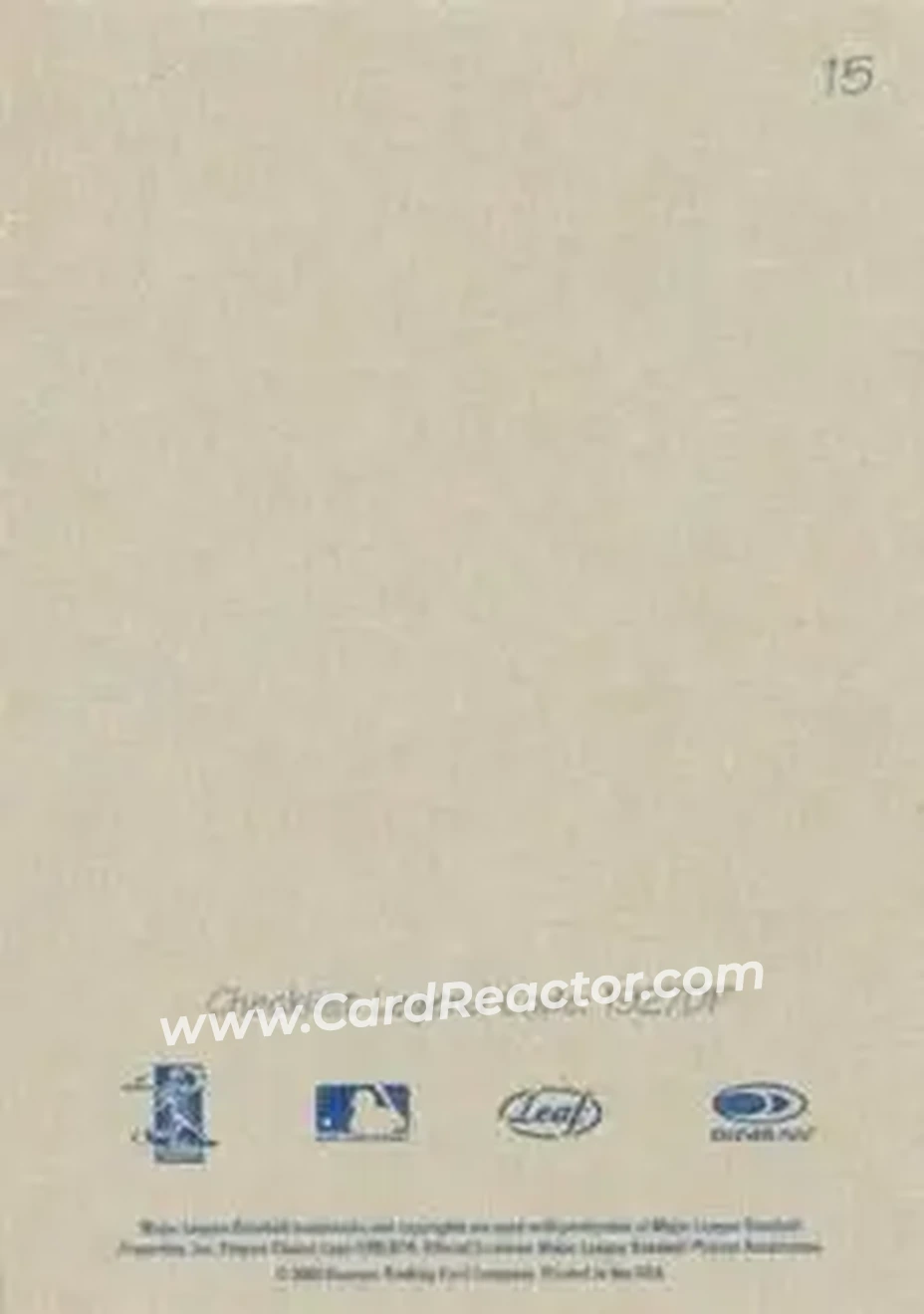 2004 Leaf - Exhibits 1927 Donruss-Playoff Second Edition #15 - Frank Thomas - Chicago White Sox - Back