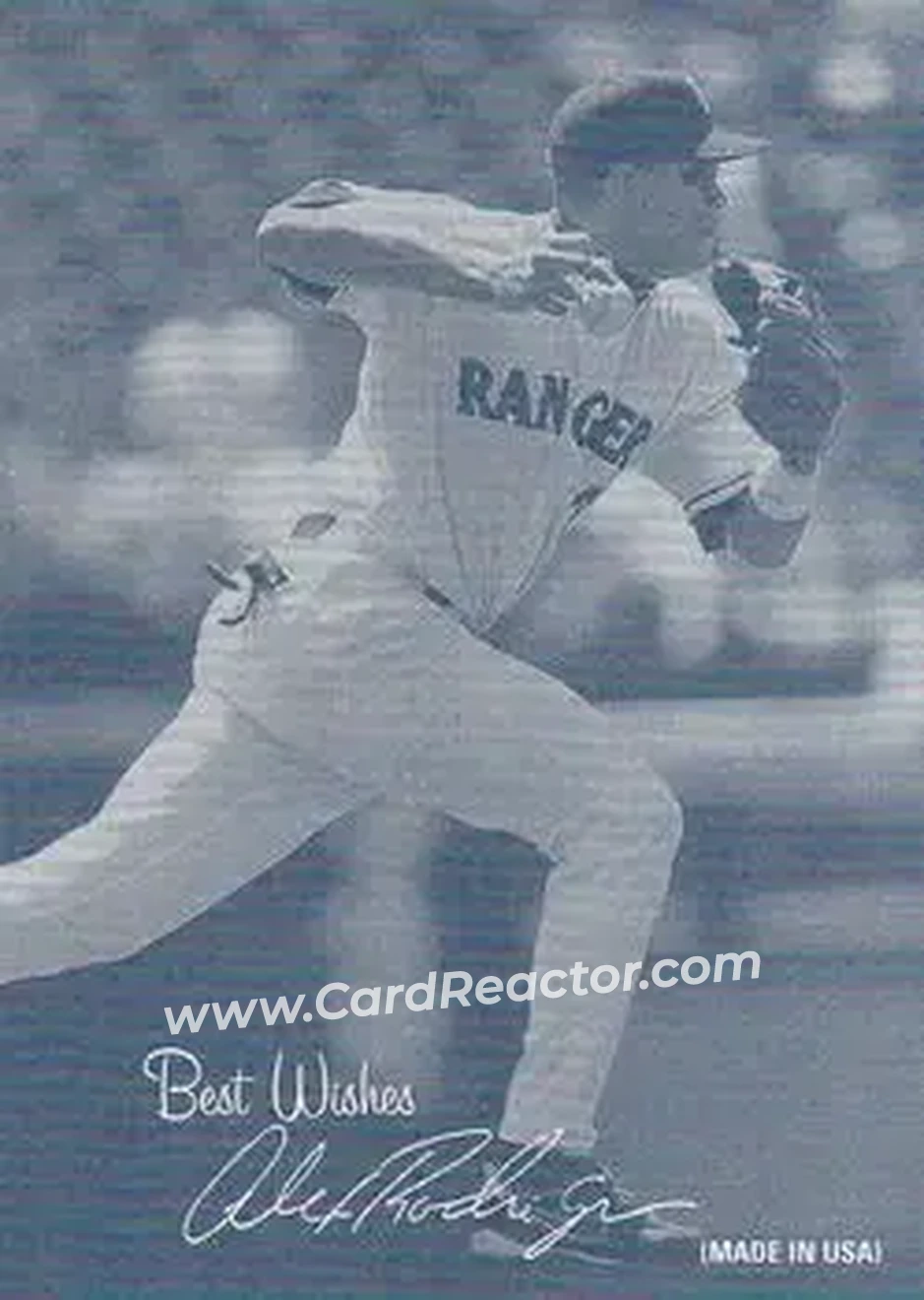 2004 Leaf - Exhibits 1939-46 Best Wishes Left Second Edition #3 - Alex Rodriguez - Texas Rangers - Front