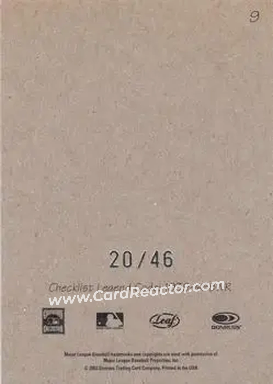 2004 Leaf - Exhibits 1939-46 Best Wishes Right #9 - Cal Ripken - Baltimore Orioles - Back 2004 Leaf - Exhibits 1939-46 Best Wishes Right #9 - Cal Ripken - Baltimore Orioles - Back