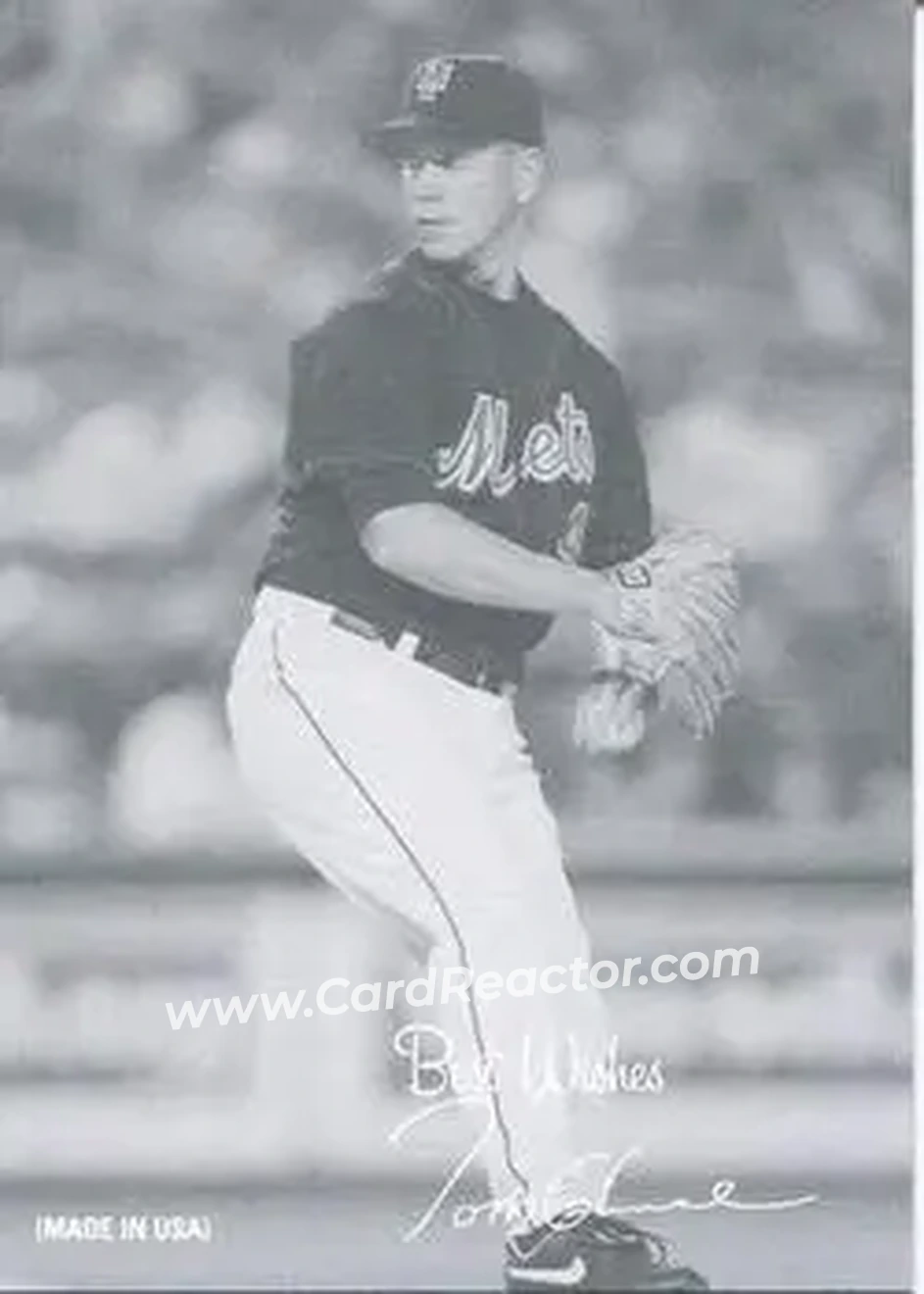 2004 Leaf - Exhibits 1939-46 Best Wishes Right #46 - Tom Glavine - New York Mets - Front