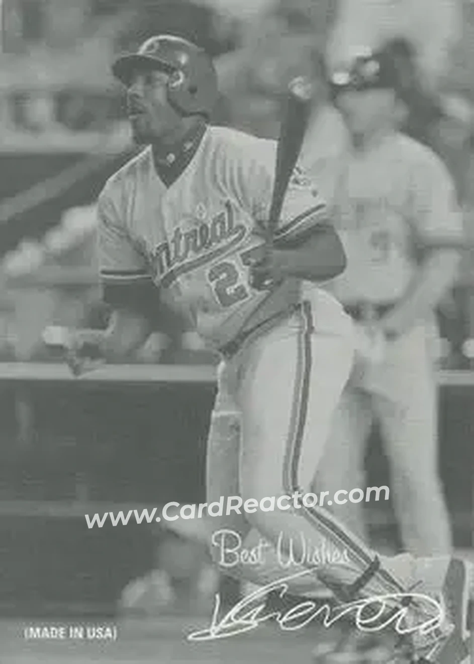 2004 Leaf - Exhibits 1939-46 Best Wishes Right #49 - Vladimir Guerrero - Montreal Expos - Front