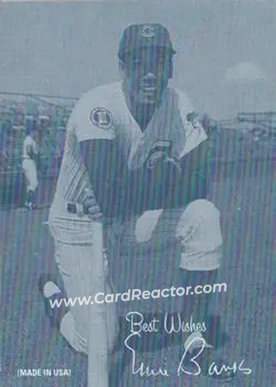 2004 Leaf - Exhibits 1939-46 Best Wishes Right Second Edition #14 - Ernie Banks - Chicago Cubs - Front