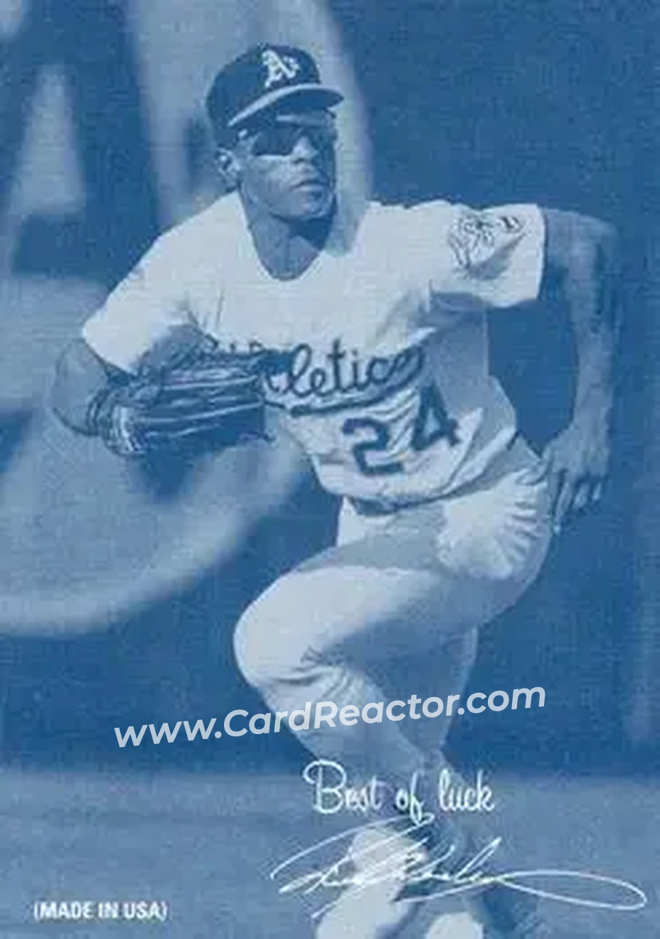 2004 Leaf - Exhibits 1939-46 Best of Luck Right Second Edition #39 - Rickey Henderson - Oakland Athletics - Front