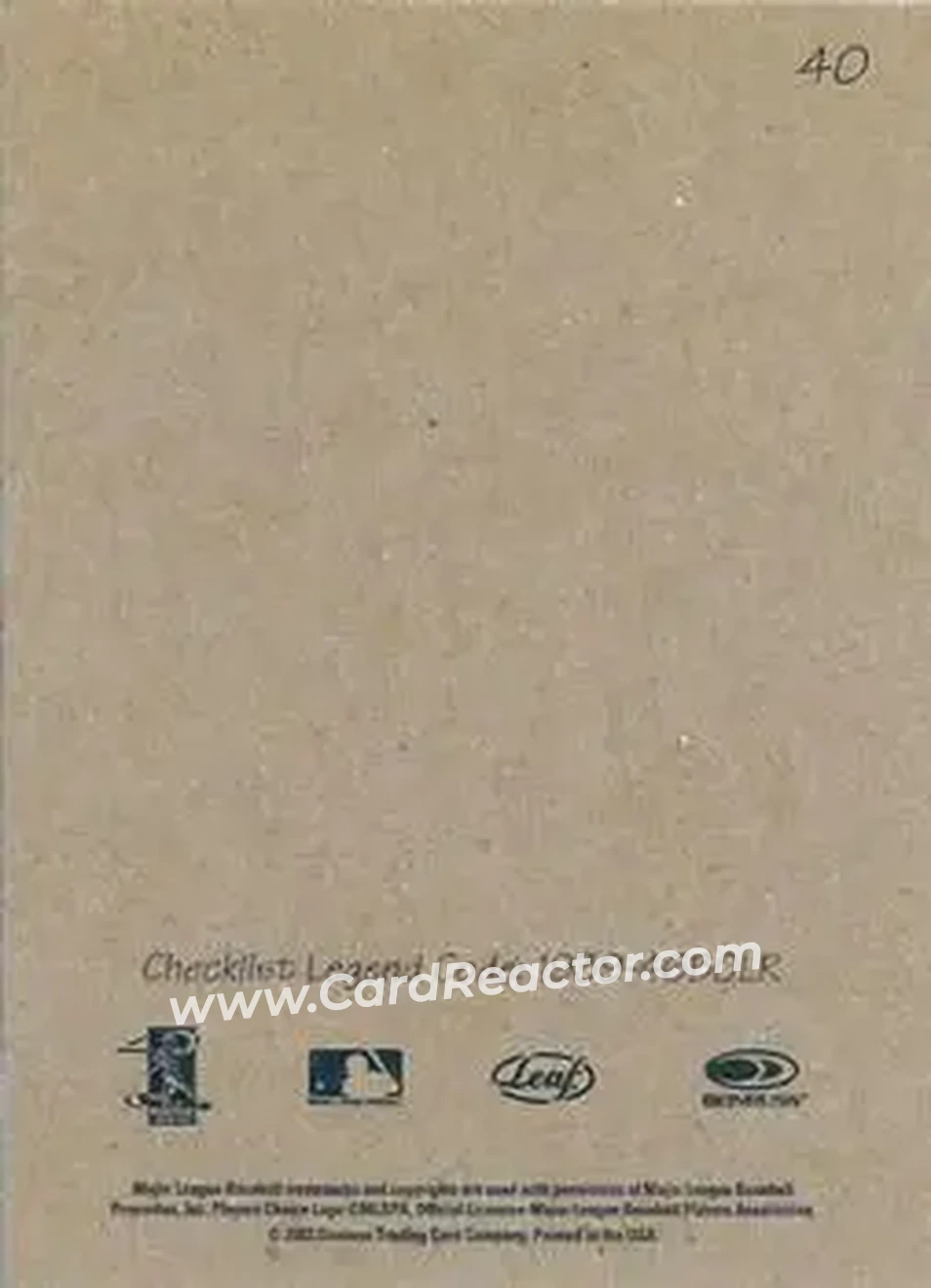2004 Leaf - Exhibits 1939-46 Best of Luck Right Second Edition #40 - Roberto Alomar - Chicago White Sox - Back