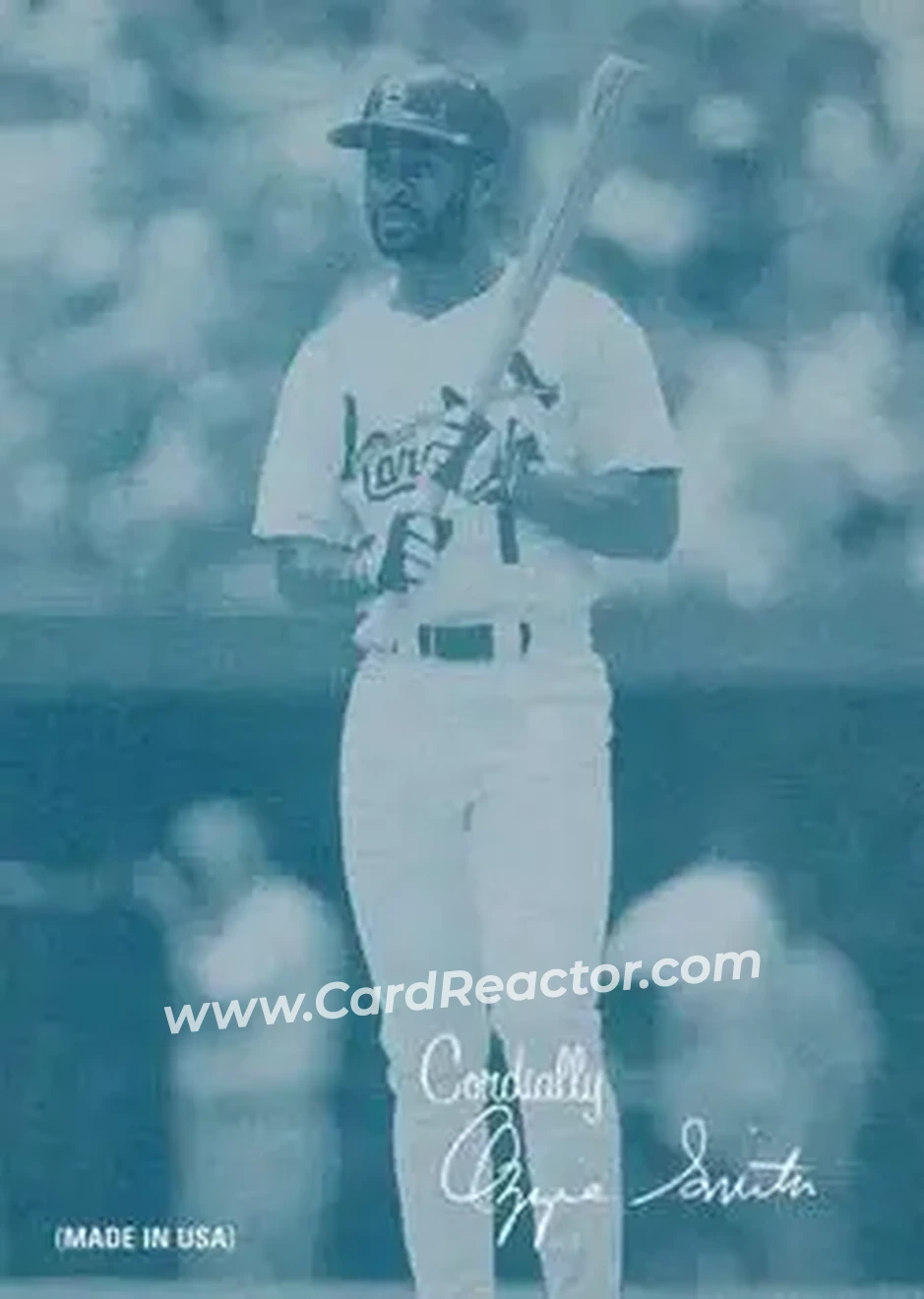 2004 Leaf - Exhibits 1939-46 Cordially Right Second Edition #34 - Ozzie Smith - St. Louis Cardinals - Front