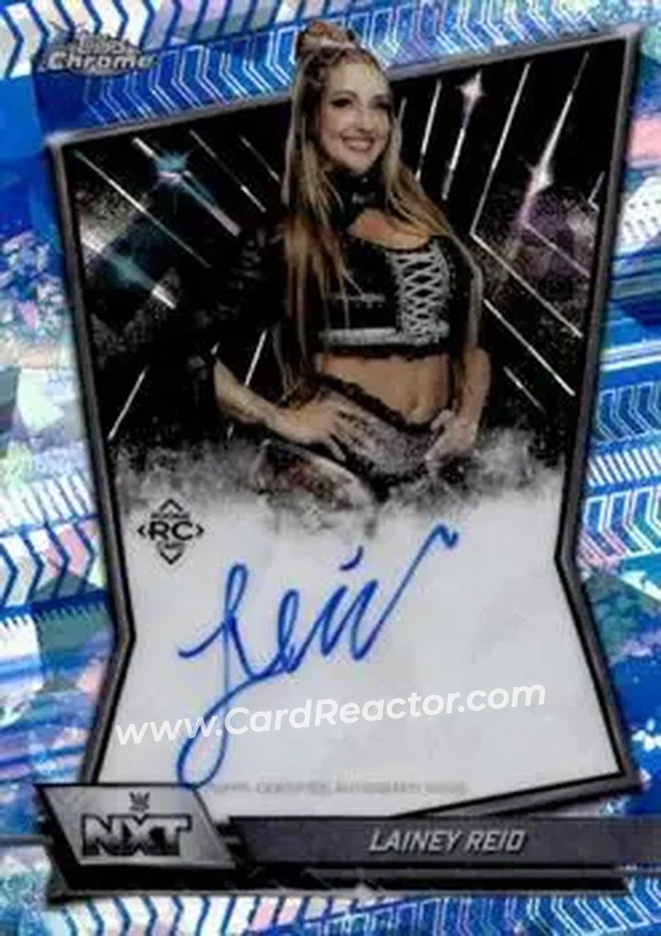 2026 Topps Chrome Sapphire Edition WWE - NXT Autographs #NXT-LAI - Lainey Reid - Front