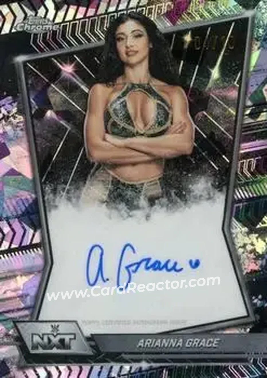 2026 Topps Chrome Sapphire Edition WWE - NXT Autographs Black #NXT-ARI - Arianna Grace - Front