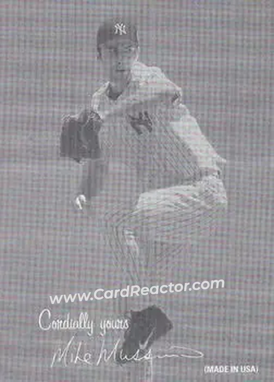 2004 Leaf - Exhibits 1939-46 Cordially Yours Left #27 - Mike Mussina - New York Yankees - Front